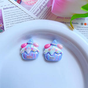 Mignon couleur galvanoplastie beignet bricolage perle en vrac téléphone portable chaîne accessoires dessin animé chien à la main voiture pendentif accessoires - Product Image 4