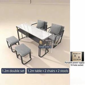 Mesa de Manicura Negra para Celebridades de Internet, Individual, Doble, Triple, Nueva Mesa y Juego de Sillas Especiales para Salón de Uñas de Mármol 2025 - Product Image 5