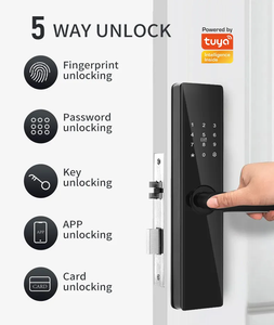 Serrure numérique intelligente Tuya App avec clavier biométrique, empreinte digitale, alliage d'aluminium, Cloud et Wi-Fi pour portes en bois/acier, qualité supérieure - Product Image 2