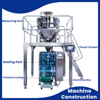 Machine d'emballage automatique haute vitesse pour snacks, peseuse multitête pour sachets de chips et pop-corn 200g 1kg