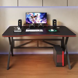 Premium Home Office Furniture Contoured <strong>Black</strong> Gaming <strong>Desk</strong> with Cable Grommets for <strong>Small</strong> Gaming Rooms - Product Image 3