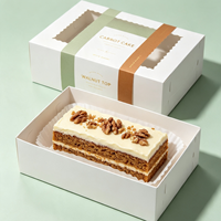 Caja de Papel para Envasado de Alimentos con Impresión Personalizada, Caja de Regalo de Cartón Blanco Reciclable con Tapa para Aperitivos, Galletas y Productos de Panadería