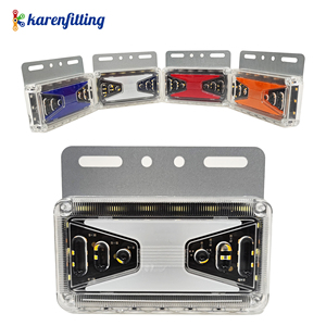 Feux de signalisation latéraux pour camion lourd à 6 LED, coque en plastique, disponible en bleu, rouge, orange, blanc - Product Image 1
