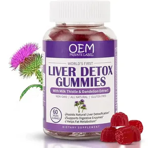 Factory Supplier Liver Detox Healthcare supplement Milk thistle gummy Burdock root liver Cleanse Detox gummies
