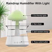 Nuage pluie humidificateur apaisant pluie sons chambre aide au sommeil cascade veilleuse avec huile essentielle 7 couleurs lumière
