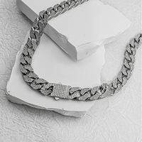 Vente en gros 8MM 10mm 12mm 14mm Hip Hop Vvs Diamant Collier Bracelet Dropshipping Argent Glacé Cubain Lien Moissanite Chaîne