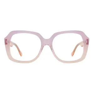 YC 2024 Luxury Fashion Crystal Front Europe America Polygon Acetate Blue Light Glasses Frames For Daily Activities