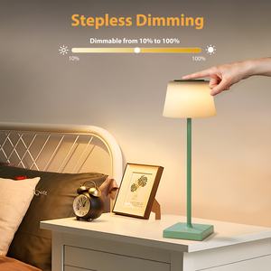 Aigostar Cordless USB lampada da tavolo ricaricabile 3 modalità colore lampada da tavolo dimmerabile Touch con luce notturna ABS corpo per uffici - Product Image 3