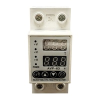 Protector de Voltaje y Corriente Ajustable RUIPEIN AVP-63 63A, Pantalla Digital, Protección Contra Sobrevoltaje/Bajo Voltaje, Monofásico 50Hz