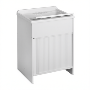 Évier extérieur avec armoire en plastique, largeur 60 cm, ouverture à roulettes, pour salle de bain - Product Image 3