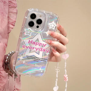 Étoiles colorées adaptées à l'étui de téléphone portable iPhone15 promax étui fantôme Apple 14Pro <span class=keywords><strong>13</strong></span> 12 11 étui de téléphone portable laser - Product Image 1