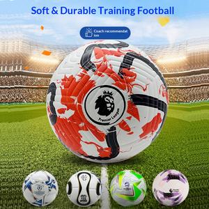 Ballon <span class=keywords><strong>de</strong></span> football en PU <span class=keywords><strong>de</strong></span> haute qualité, taille standard 5, PU, collage à chaud, butyle, durable, écologique, pour l'entraînement sportif, les matchs officiels - Product Image 2
