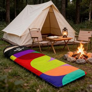 Sac de couchage individuel Coupe du Monde <span class=keywords><strong>FIFA</strong></span> 2026 – Design vague dégradée vibrante, léger, facile à ranger et à transporter pour le camping en extérieur - Product Image 4