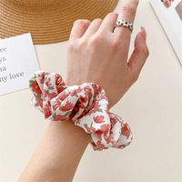 Chouchous floraux tendance en gros pour femmes, accessoires pour cheveux, élastiques pour queue de cheval, chouchous en tissu mignons et doux pour filles