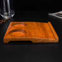 Plateau de dégustation de whisky en bois avec logo laser, 2 emplacements pour verres et fente pour carte de notes, en noyer et sapelli, plateau de dégustation de vin pour brasserie, distillerie, bar