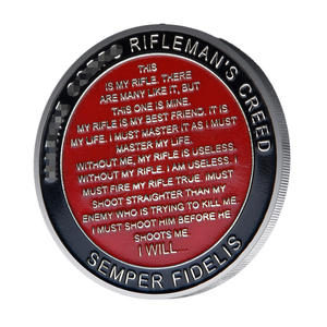 Moneda Conmemorativa de Metal con Emblema de Patrón Rojo, Moneda de Recuerdo con Temática de <span class=keywords><strong>Creed</strong></span>, Moneda Coleccionable de Espíritu de Equipo - Product Image 6