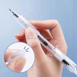 Bolígrafo de Grafito con Punta de Resorte ST de Agarre Suave, 0.5mm, Tinta de Secado Rápido, Estilo Ins, Bolígrafo Simple Tipo Pincel para Estudiantes - Product Image 3