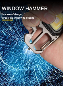 Tùy chỉnh EDC túi không thấm nước Multitool COB đèn Pin USB sạc <span class=keywords><strong>mini</strong></span> <span class=keywords><strong>Keychain</strong></span> <span class=keywords><strong>LED</strong></span> <span class=keywords><strong>Torch</strong></span> ánh sáng với xe Clip an toàn búa - Product Image 2