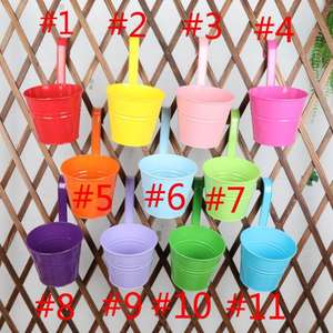 AAA206 artisanat pots de fleurs en fer seau <span class=keywords><strong>Pot</strong></span> décor à la maison Vase tenture murale balustrade balcon jardinière jardin Mini <span class=keywords><strong>Pot</strong></span> de fleur en métal - Product Image 6
