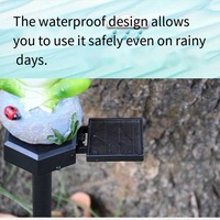 Pot Bunga Taman Luar Ruangan Panda Resin Tenaga Surya dengan Lampu Ambient Dekoratif dan Sensor Cahaya LED Berperingkat IP65