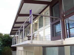 <span class=keywords><strong>Rampe</strong></span> d'<span class=keywords><strong>escalier</strong></span> en acier inoxydable avec câble, design de balustrade, intérieur et extérieur, satiné brossé, acier inoxydable 304/316, DB-B1052, pose facile au sol - Product Image 3