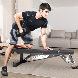 Panca Multifunzionale Deluxe per Palestra con Inclinazione Regolabile e Pesi per Allenamento - Product Image 1