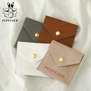 PUPPYSEW Pochette à Bijoux en Microfibre avec Bouton, Enveloppe à Bijoux Personnalisée, Sac d'Emballage pour Bague et Bracelet avec Logo Personnalisé - Product Image 2