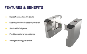 Barrière de sécurité automatique durable avec porte à balançoire RFID, en acier inoxydable, <span class=keywords><strong>tourniquet</strong></span> de métro - Product Image 5