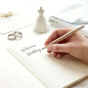 Recuerdos de Boda para Invitados al por Mayor - Lápices Personalizados con Nombre Grabado y Borrador, Recuerdos para Despedida de Soltera - Product Image 5
