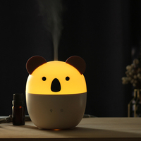 Humidificateur ultrasonique électrique miniature en forme de koala personnalisé, veilleuse LED intelligente en forme d'animal, diffuseur d'huiles essentielles portable