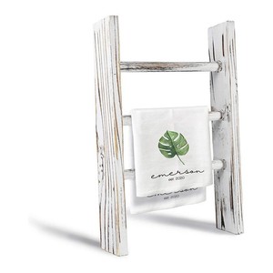 Solid Wood Wall Mounted Towel Rack 3 <b>Bars</b> 26cm Width Organizer <b>Shelf</b> Bathroom Vanity Storage Rack Entryway Decor - Product Image 2