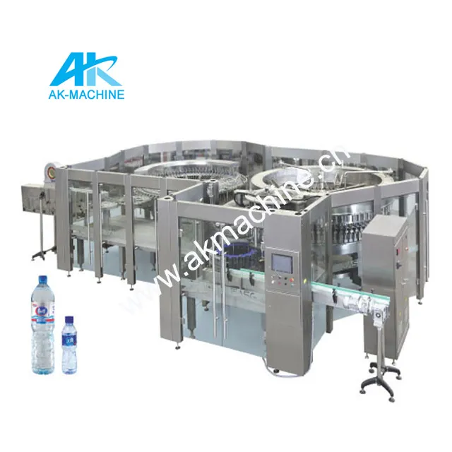 AK makine RGF 32-32-8 otomatik suyu dolum kapatma üretim hattı içecek şişeleme makinesi tedarikçileri