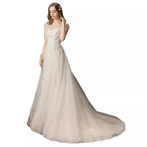 Drop Shipping 2025 New Floral Forest-Style French-Style Wedding Gown Ultra-<span class=keywords><strong>Fairy</strong></span> Simple A-Line Dress Petite Trailing <span class=keywords><strong>Tail</strong></span> for Dreamy Brides - Product Image 5