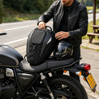 Sac de Selle Moto Oxford Grande Capacité Résistant à l'Eau avec Logo Personnalisé pour Casque, Idéal pour la Conduite en Extérieur et les Voyages, Double Bandoulière