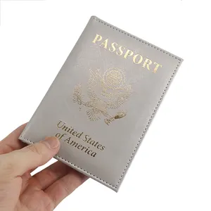 Özel logo pasaport tutucu kılıf deri çoklu kart pasaport cüzdanı plastik cep