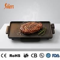 Grill électrique ultra-rapide 2200W, plaque de cuisson haute puissance pour table, surface antiadhésive pour une cuisson rapide, vente en gros B2B