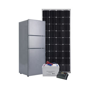 Nuovo Design Frigorifero a Risparmio Energetico con Congelatore Superiore 115L Tre Porte Mini Produttore di Ghiaccio DC 12/24V Frigorifero ad Energia Solare - Product Image 1