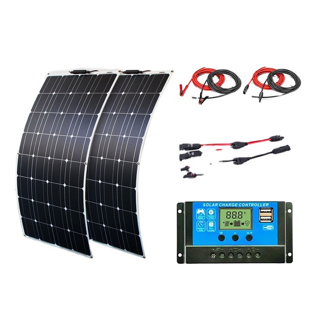 JCNS Flexible Solar Panel Monocrystalline Silicon 200W Photovoltaic Power Generation Panel Roof Solar Panel
