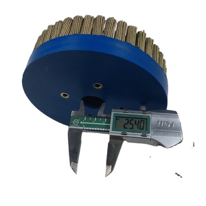 <span class=keywords><strong>Brosse</strong></span> de disque de fil nouée en acier enduit de laiton de diamètre résistant de 150mm pour la finition - Product Image 6