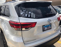 Autocollants personnalisés pour voiture, drôles et originaux, pour vitres de voiture, avec l'inscription « Ma famille »