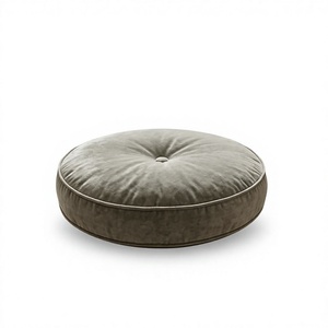 Coussin rond moderne en velours de luxe, coussin décoratif circulaire pour canapé, lit et assise au sol, coussin en forme de disque - Product Image 5