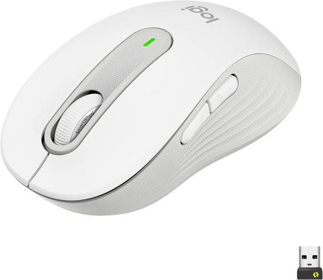 Logitech M650 Mini USB Wireless Silent Clicks Ergonomic 5-Button Mouse for Multi-Device Compatibilit