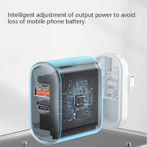 Adaptor perjalanan <span class=keywords><strong>Universal</strong></span> GAN kualitas tinggi 65W PD pengisi daya cepat dengan kabel ditarik tipe-c dan USB adaptor pengisian Port ganda - Product Image 5
