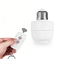 Adaptador de Bombilla con Control Remoto E27, Soporte de Luz Inalámbrico con Tipo de Tornillo