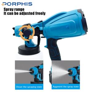 Máquina de herramientas de pintura automática de pared para el hogar portátil de 800ml y 400W, pulverizador sin aire HVLP, pistola pulverizadora de pintura eléctrica inalámbrica - Product Image 3