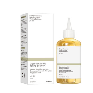 AHA Glycolic Acid Anti-Wrinkle Luxury Facial Toning <b>Solution</b> Exfoliating Moisturizing Face Toner Pore Refining Skin Care 240ml - Product Image 6