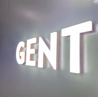 Letras de Canal LED 3D Personalizadas de Acero Inoxidable, Letreros Acrílicos de Alta Luminosidad con Iluminación Frontal para Centros Comerciales, Tiendas y Paredes Exteriores