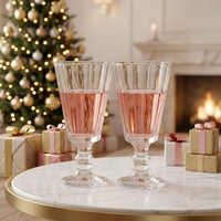 Nouveau Verre à Vin en Cristal Style Européen, Gobelet Français, Verre à Champagne Côtelé pour Fêtes, Verres à Vodka et Liqueurs