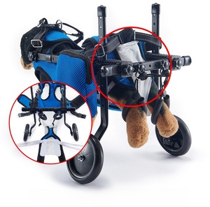 Soporte de pierna trasera de movilidad ligera para silla de ruedas, patas traseras, carro de 2 ruedas, sillas de ruedas pequeñas para mascotas para perros discapacitados - Product Image 3