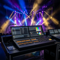 Console de contrôle d'éclairage professionnelle Black Horse avec processeur i5, haute performance, contrôleur GrandMA2 DMX512 pour spectacle sur scène, DJ, discothèque